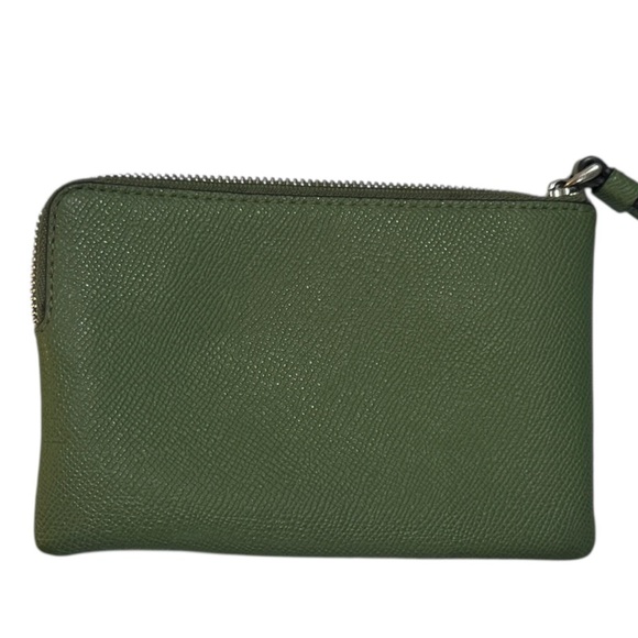 Coach Corner Zip Wristlet in Everglade Green - Picture 3 of 7